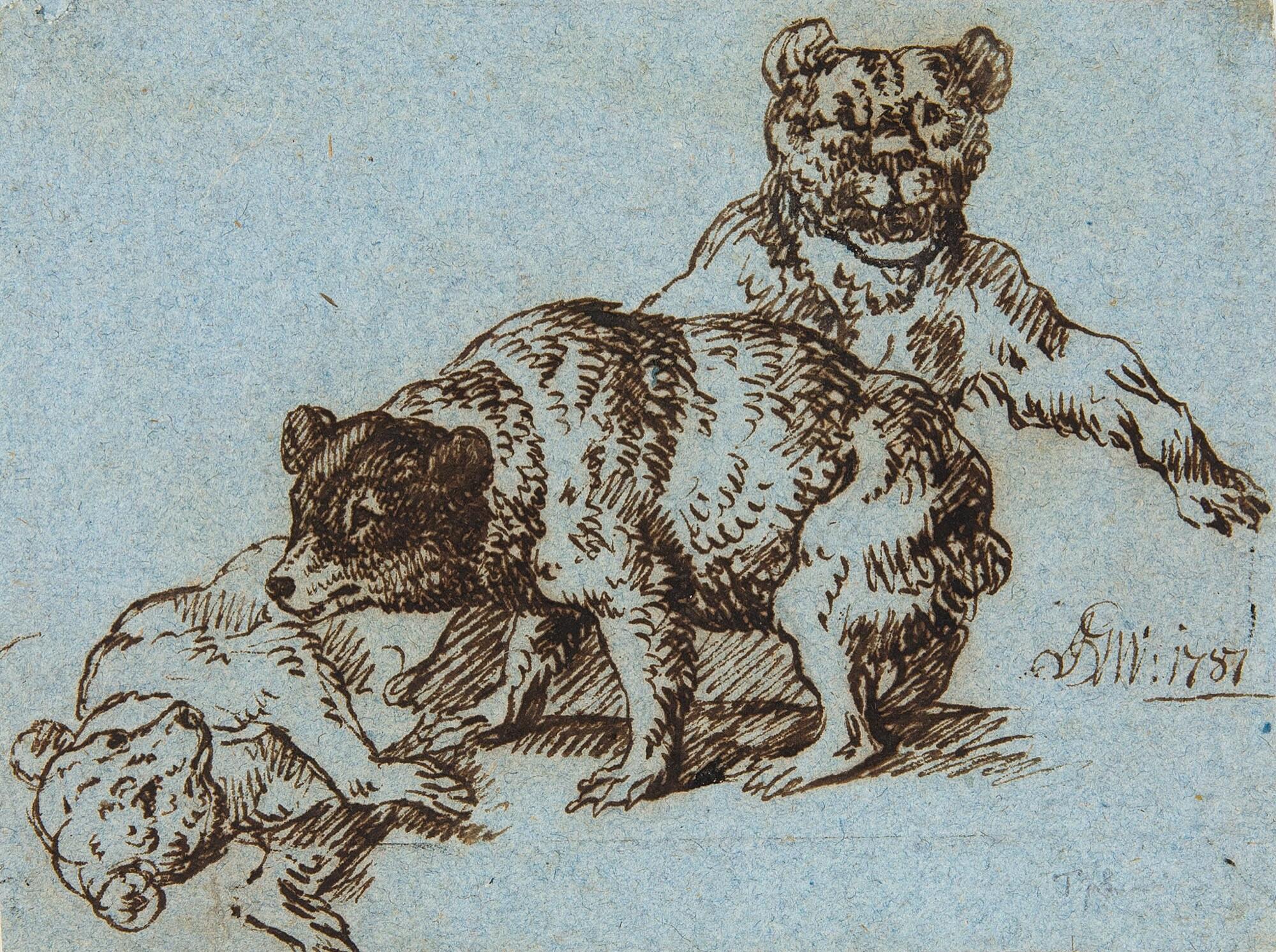 Joseph Georg Winter - Spielende Bären.