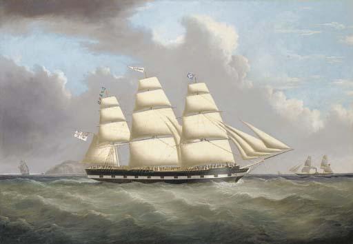 Joseph Heard - The British ship Norwood outward-bound off the South Stack, Anglesey