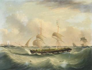 Joseph Heard - The snow Antilla off Point Lynas, Anglesey