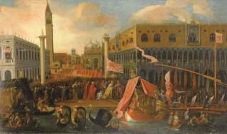 Joseph Heintz II - Lo Sbarco Alla Piazzetta di San Marco di Un Capitan da Mar, Accolto Dal Doge Francesco Molin