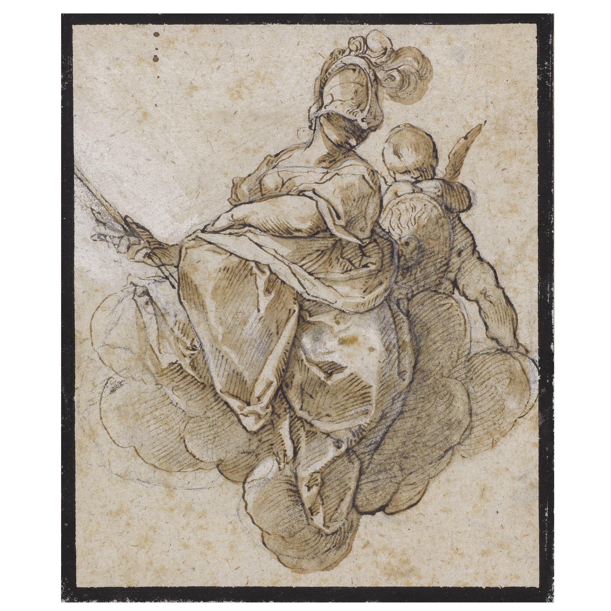 Joseph Heintz the Elder - Minerva With A Putto