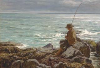 Joseph Henderson, R.S.W. - Baiting the line