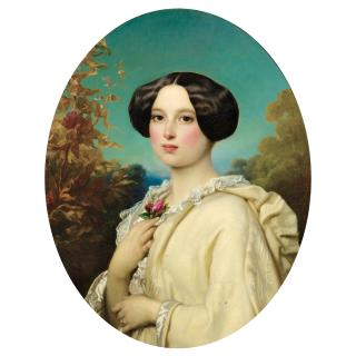 Joseph-Henri-François Van Lerius - Portrait De Jeune Fille