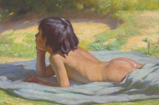 Joseph Henry Sharp - Alberto (Blue Drapery)