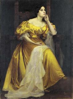 Joseph Henry Sharp - Portrait of Louise Zaring