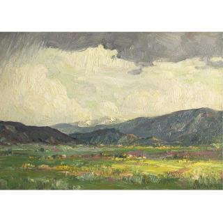 Joseph Henry Sharp - Sun Burst: Taos Mountains