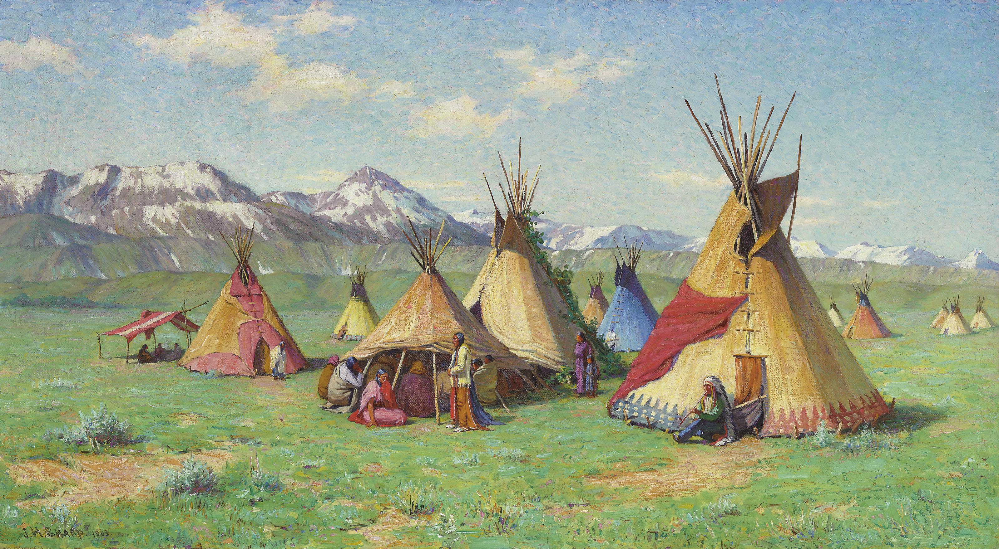 Joseph Henry Sharp - The Medicine Teepee