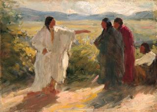 Joseph Henry Sharp - The Tribal Meeting
