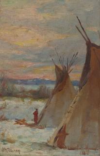 Joseph Henry Sharp - Winter Landscape