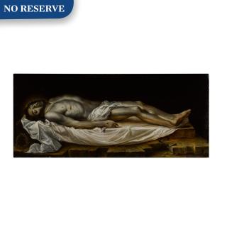 Joseph Hermann - Dead Christ Laid On A White Cloth With The Crown Of Thorns And Nails