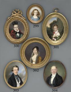 Joseph Hippolyte Lequeutre - A young boy, in white shirt with red scarf knotted at his neck, holding a hoop in his left hand; landscape background