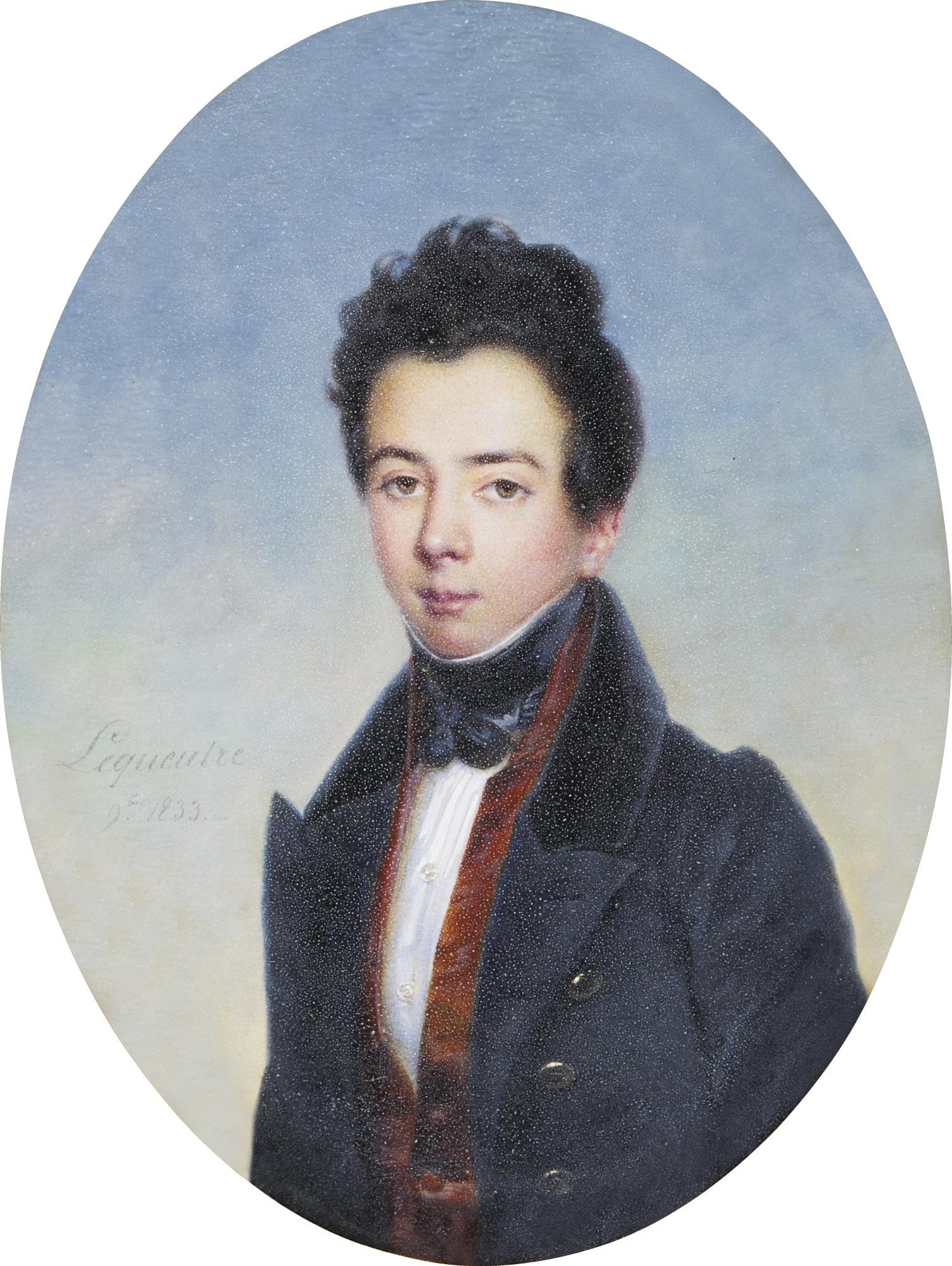 Joseph Hippolyte Lequeutre - Portrait Of A Gentleman  