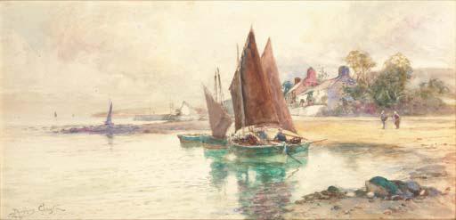 Joseph Hughes Clayton - Fishing boats off the coast; and Beached fishing vessels