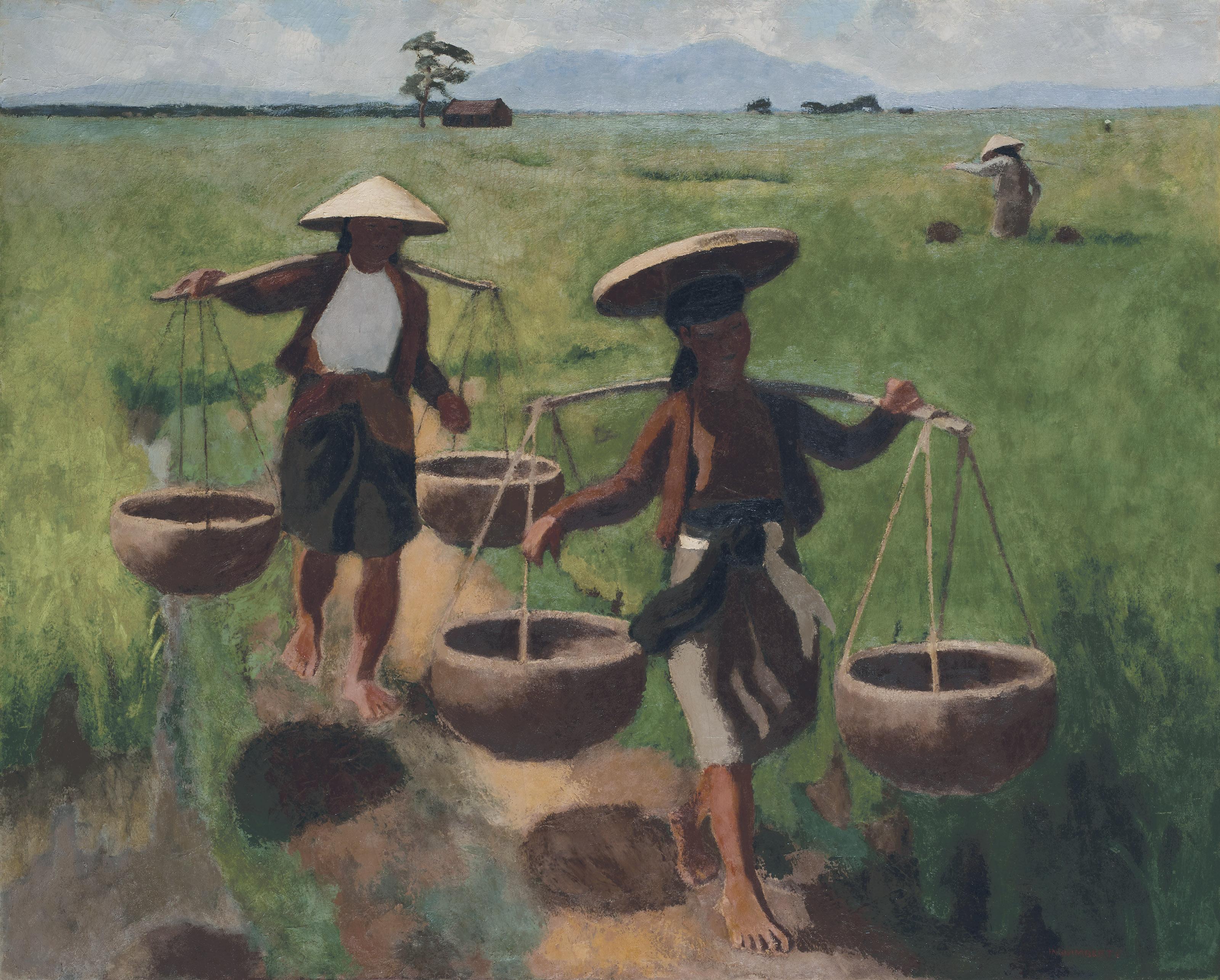 Joseph Inguimberty - Femmes Tonkinoises Dans La Rizière (Tonkinese Women In The Rice Field)