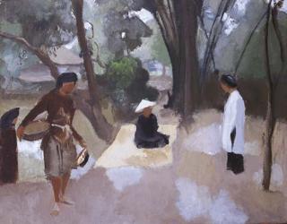 Joseph Inguimberty - People resting in the woods