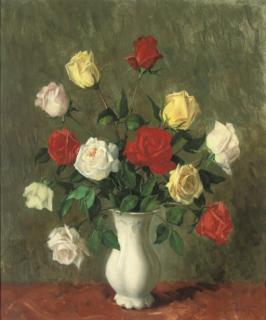 Joseph Jost - Roses in a vase