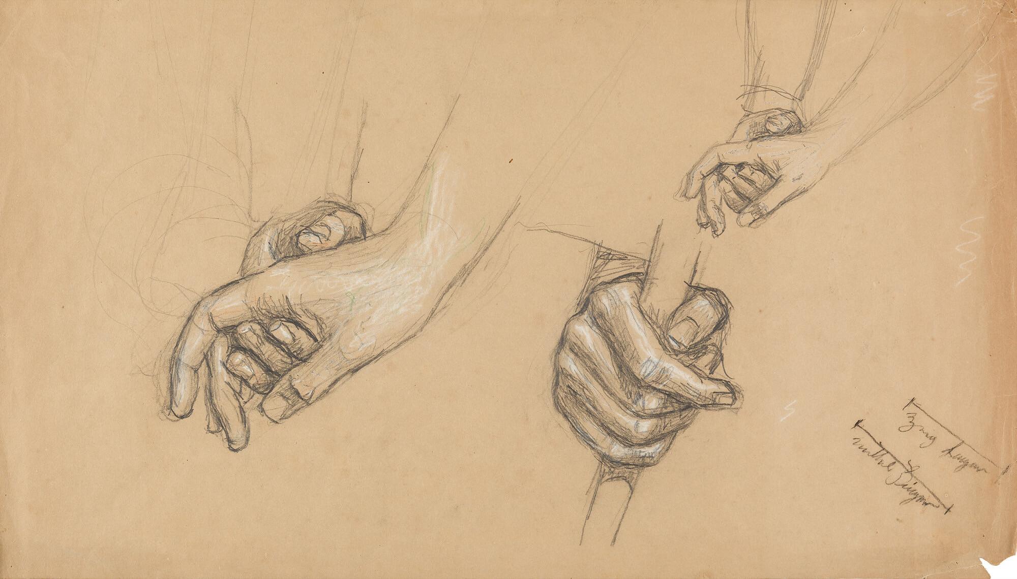 Joseph Karl Stieler - 6 Bll.: Hand- und Fußstudien.