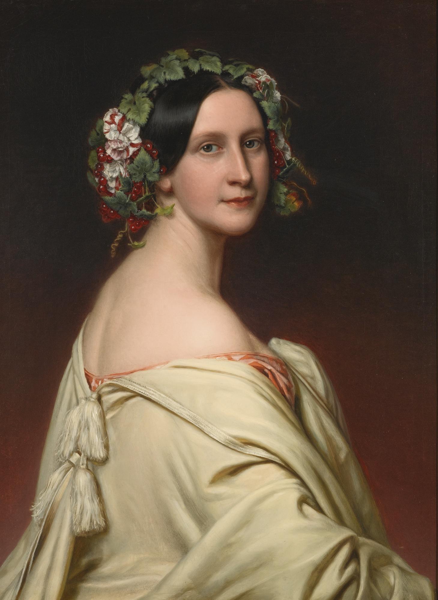 Joseph Karl Stieler - Portrait Of Charlotte Baronin Von Oven (1809 - 1891)