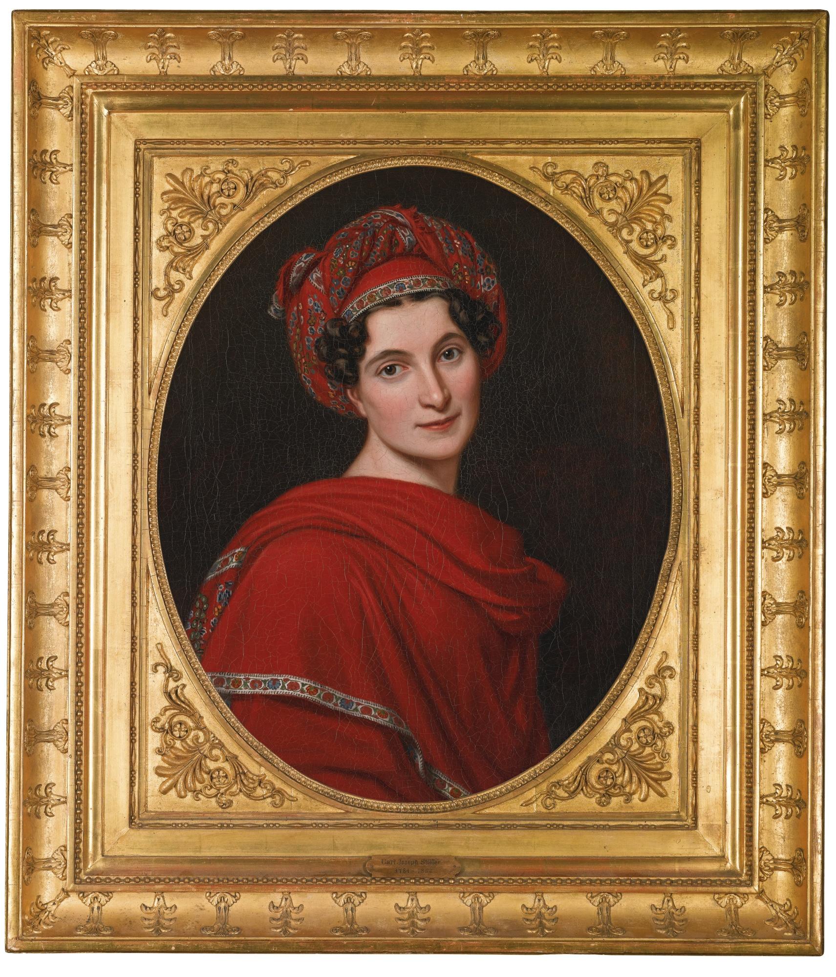 Joseph Karl Stieler - Portrait Of Therese Alexandra Freifrau Von Tettenborn (1788-1876)