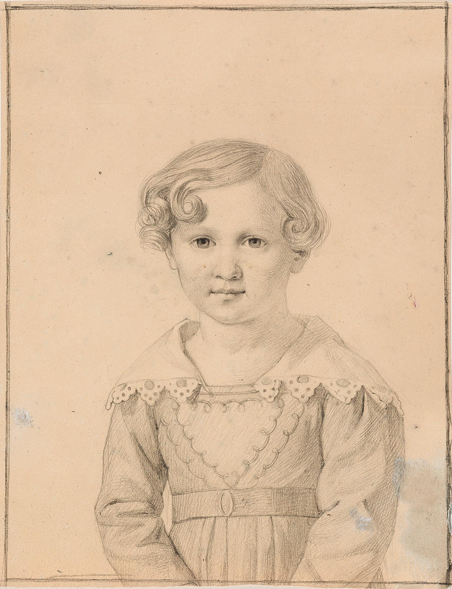 Joseph Karl Stieler - Studie zum Bildnis eines Knaben.