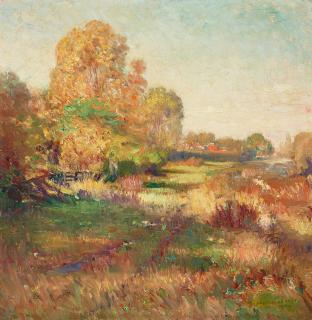 Joseph Kleitsch - Fall Landscape 24 x 23 1/4 in. framed 32 x 31 1/4 in.