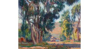 Joseph Kleitsch - First Street (now Glenneyre) at Legion Street 16 x 20 in. framed 24 1/2 x 28 1/2 in.