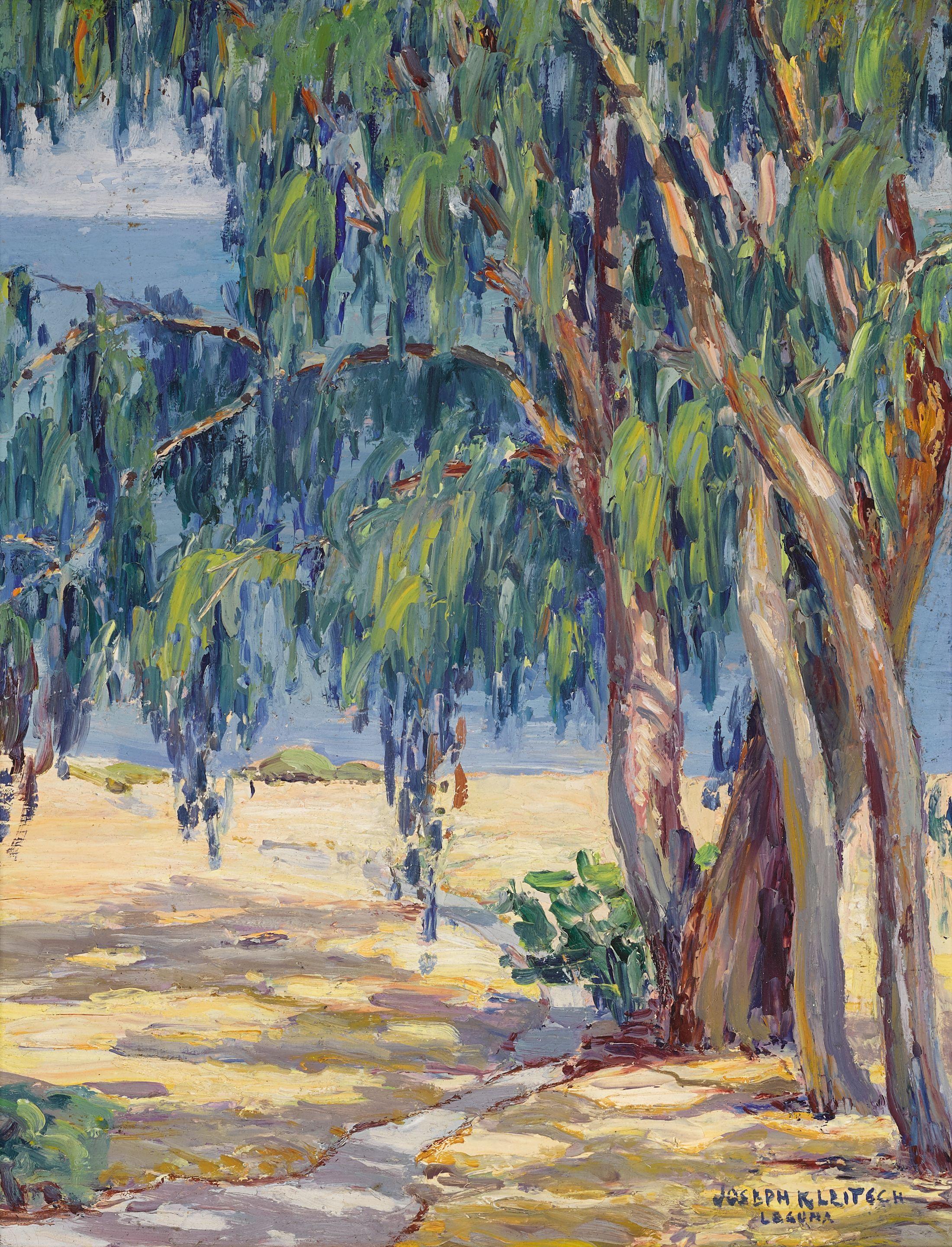 Joseph Kleitsch - Laguna village 14 1/4 x 10 7/8in