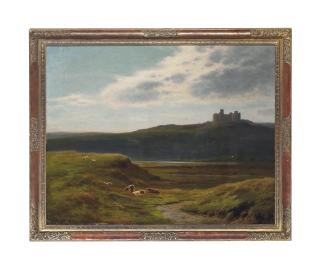 Joseph Knight - Harlech Castle With Cattle Grazing In The Foreground