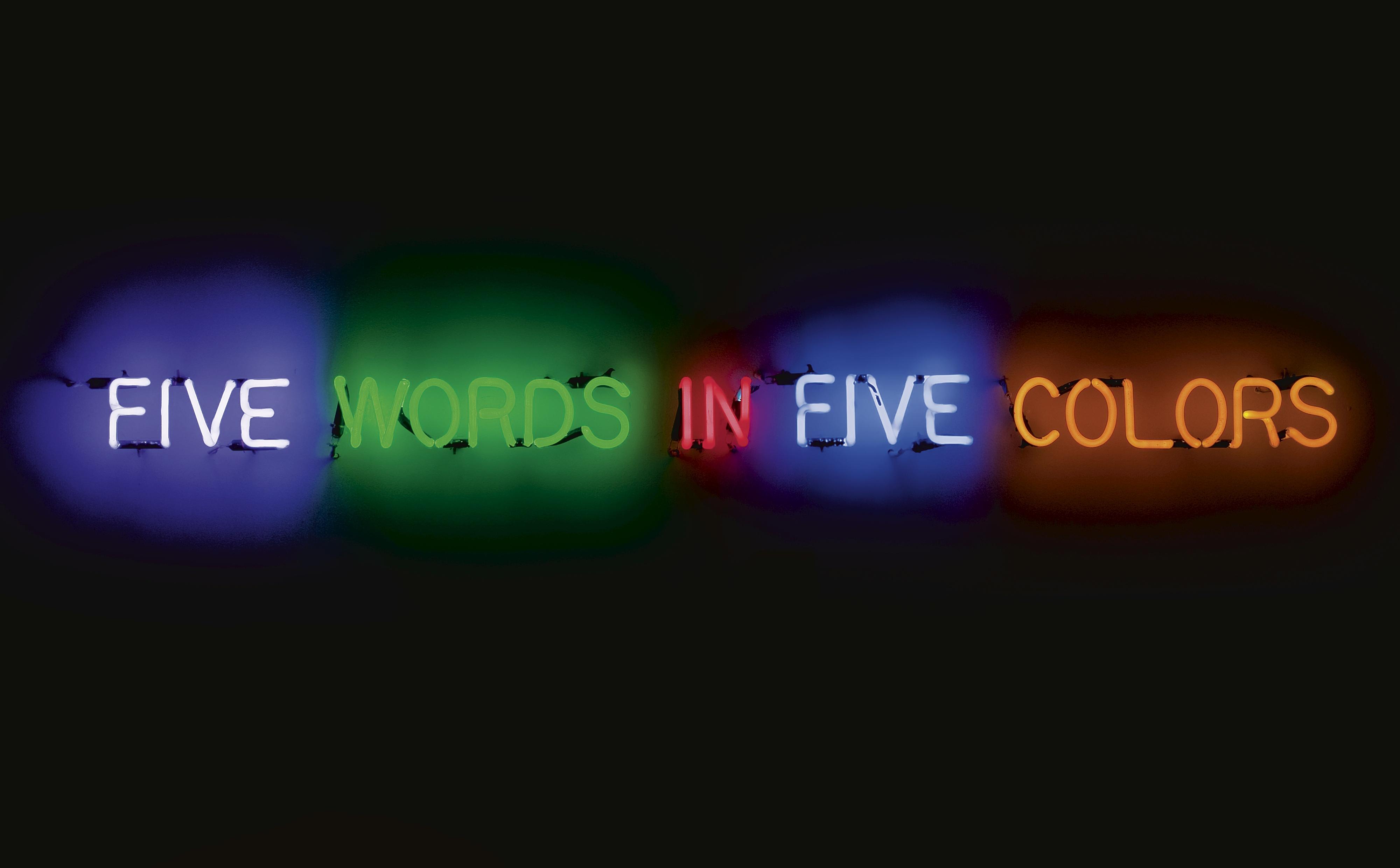 Five Words In Five Colors by Joseph Kosuth | Art.Salon