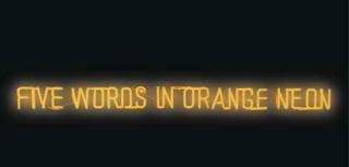 Joseph Kosuth - Five Words in Orange Neon