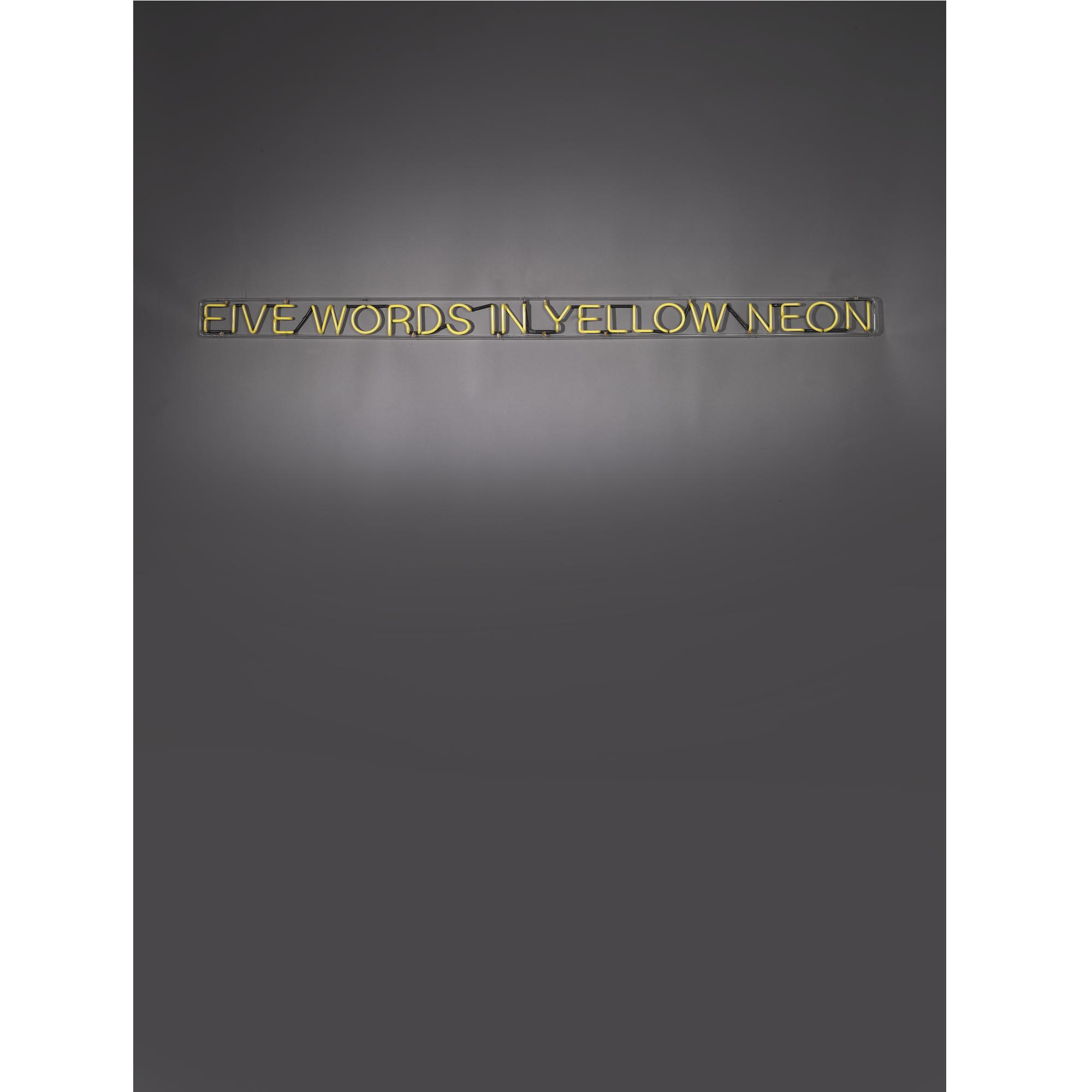 Joseph Kosuth - Five Words In Yellow Neon