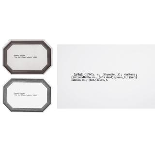 Joseph Kosuth - One And Three Labels [Eng.-Fr.]