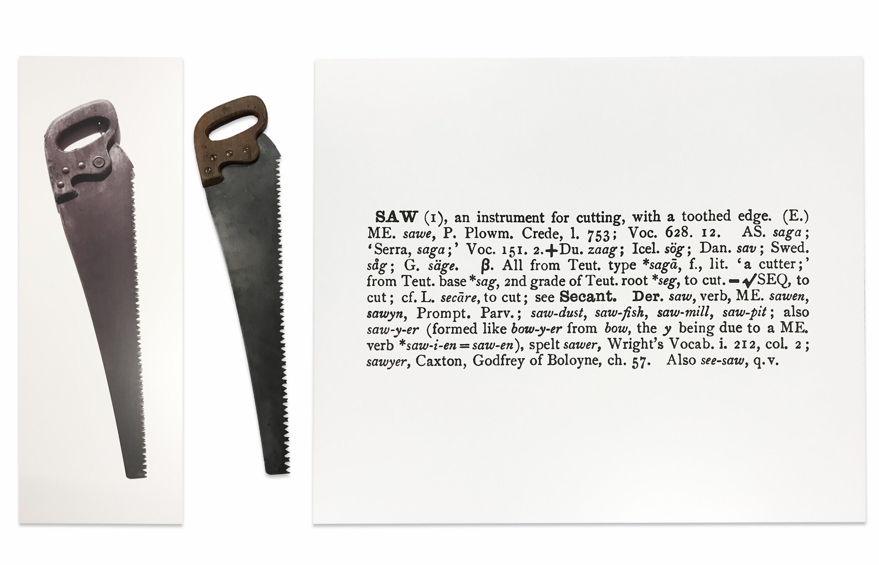 Joseph Kosuth - One and Three Saws [Ety.]