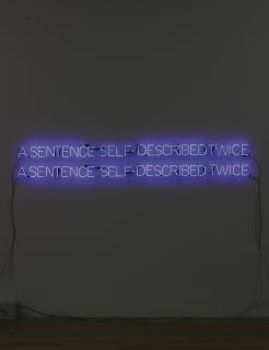 Joseph Kosuth - Self-Described Twice (Cobalt Blue)