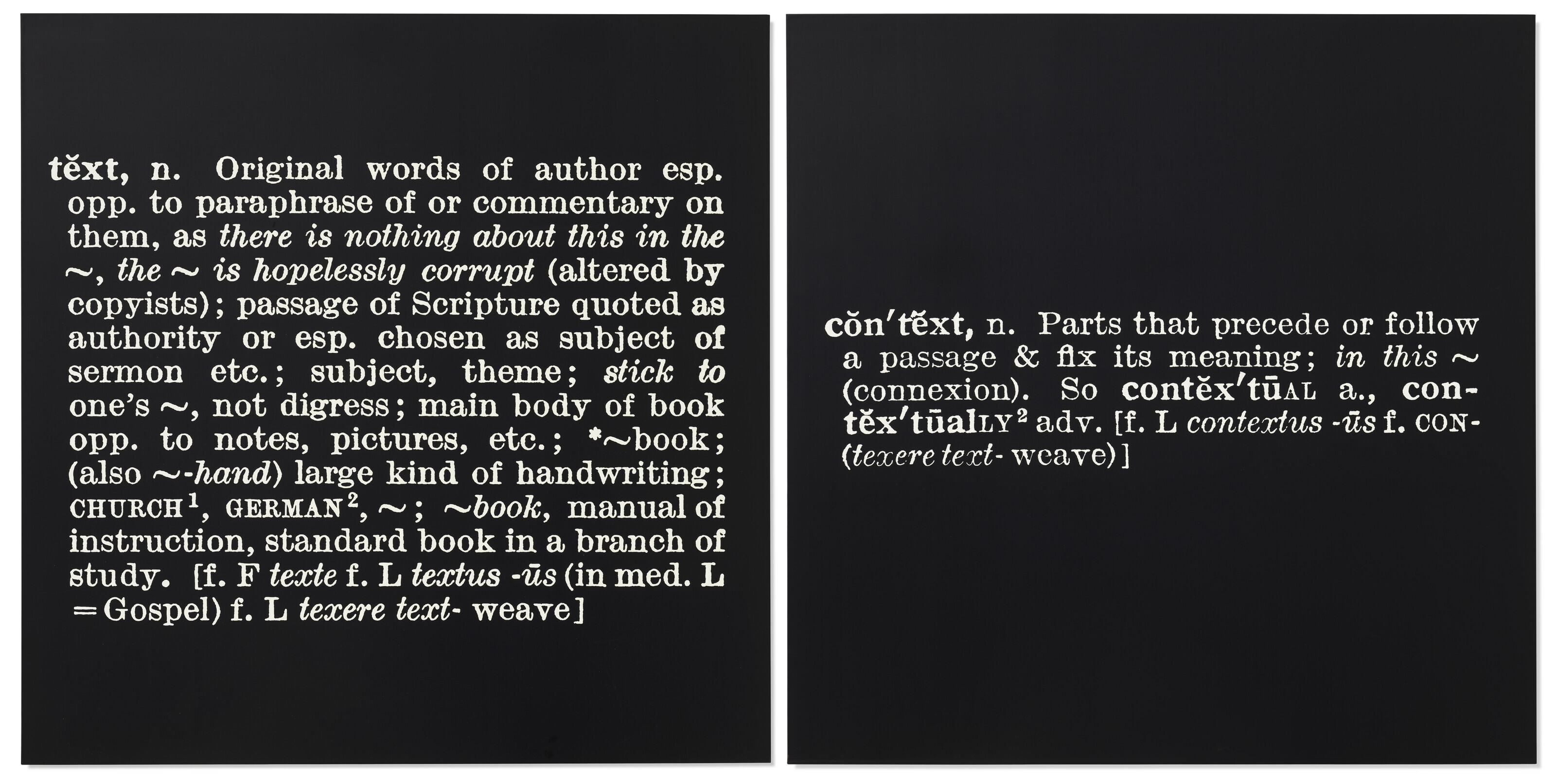 Joseph Kosuth - ‘Titled (A.A.I.A.I.)’ [text-context]