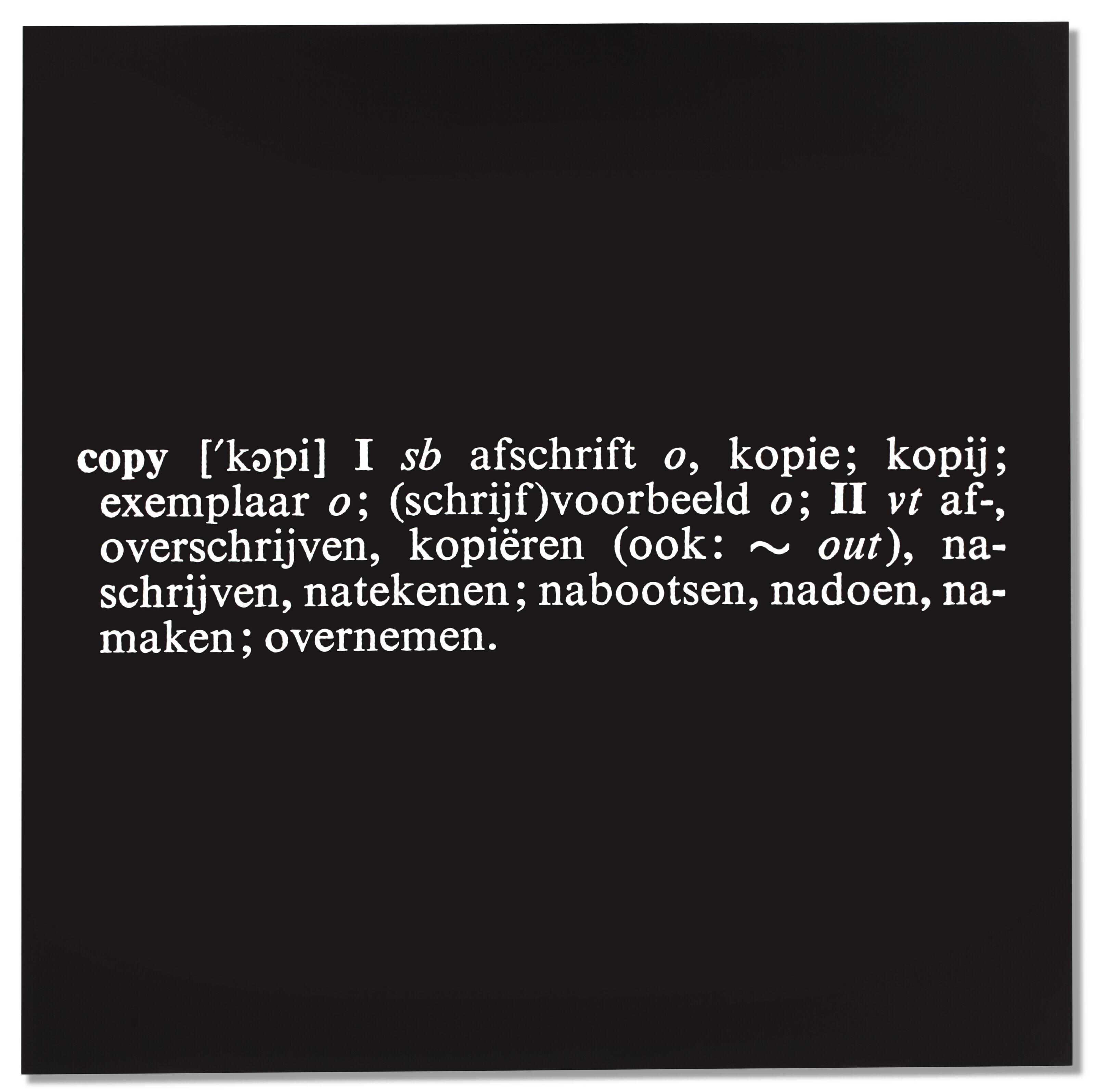 Joseph Kosuth - \'Titled (Art as Idea as Idea)\' [copy] (Eng.-Dutch)