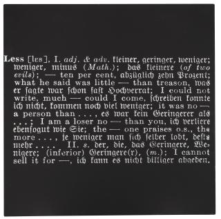 Joseph Kosuth - \'Titled (Art As Idea As Idea)\' [Less]