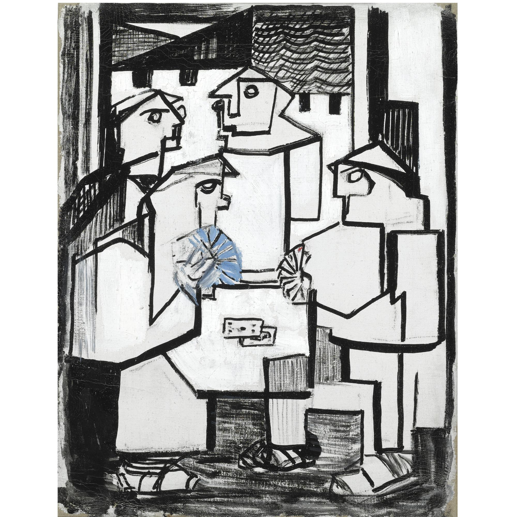 Joseph Lacasse - Belgian Les Joueurs De Cartes