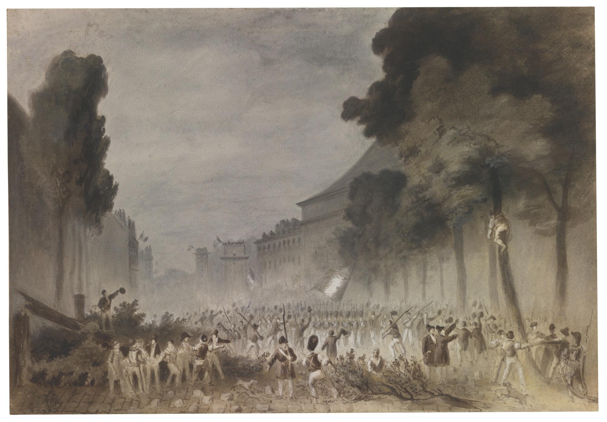 Joseph Louis Hippolyte Bellangé - A Scene From The July Revolution Of 1830, On The Grands Boulevards