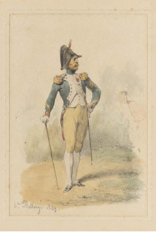 Joseph-Louis-Hippolyte Bellangé - Un Officier Appuyé Sur Une Canne Ou Le Jour de Toilette