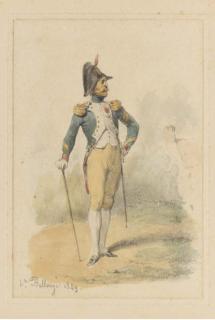 Joseph-Louis-Hippolyte Bellangé - Un Officier Appuyé Sur Une Canne Ou Le Jour de Toilette