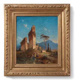 Joseph Magnus Stäck - ”Aquaedukter på Campagnan”(The Aqueducts of Claudius outside Rome with the Albano mountains in the background).