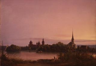 Joseph Magnus Stäck - Vue of Gripsholm castle in Sweden