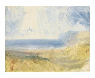 Joseph Mallord William Turner, R.A. - Colour beginning: A coastal landscape with a figure in the foreground