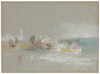 Joseph Mallord William Turner, R.A. - Figures by the shore at Margate