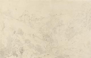 Joseph Mallord William Turner, R.A. - Looking up at Roslin Castle (Hawthornden)