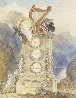Joseph Mallord William Turner, R.A. - The Memorial To Byron, Scott And Moore
