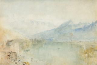 Joseph Mallord William Turner, R.A. - The River Aare at Thun, looking towards Lake Thun, with the Niesen and the Bernese Alps beyond