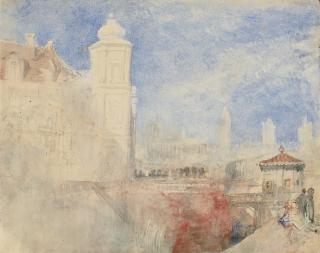 Joseph Mallord William Turner, R.A. - The Thurn and Taxis Palace with the Obermünster in the distance, Regensburg, Germany