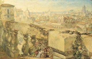 Joseph Mallord William Turner, R.A. - Vue de Rome depuis le Palais Farnèse